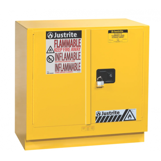 Dulap de siguranță Sure-Grip® EX pentru sub blat lichide inflamabile, galben, 89 x 89 x 56 cm, manual