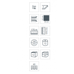 Hartie igienica Lucart L-ONE Mini 180m, 2 str. 800 portii/ rola