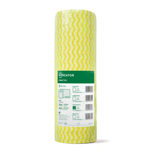  Laveta profesionala de curatare Clean Fala a '25, culoare galbena, 25 pcs. 