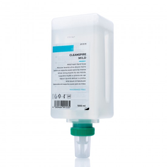 Sapun spuma pentru maini SVEMA CLEANSPIRE MILD, fara parfum, fara culoare, 1000 ml, rezerva pentru dozator manual DENALI M Sapun spuma pentru maini SVEMA CLEANSPIRE MILD, fara parfum, fara culoare, 1000 ml, rezerva pentru dozator manual DENALI M