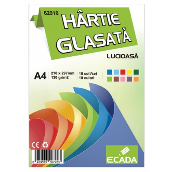 Hartie glasata lucioasa 10 file/set ecada