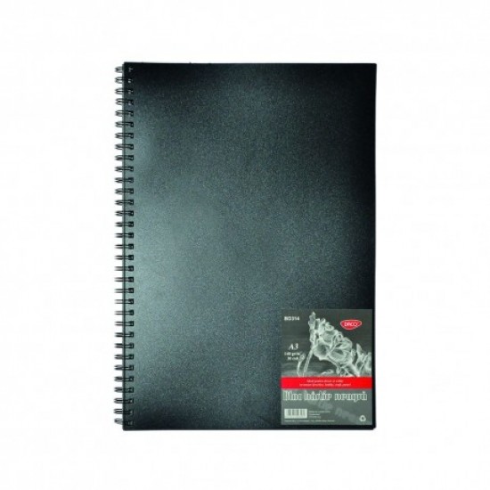 Bloc a3 hartie neagra 140gr 30 file daco bd314 Bloc a3 hartie neagra 140gr 30 file daco bd314