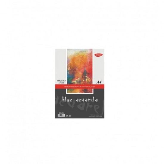 Bloc a4 acuarela 300gr 12 file daco bd430 Bloc a4 acuarela 300gr 12 file daco bd430