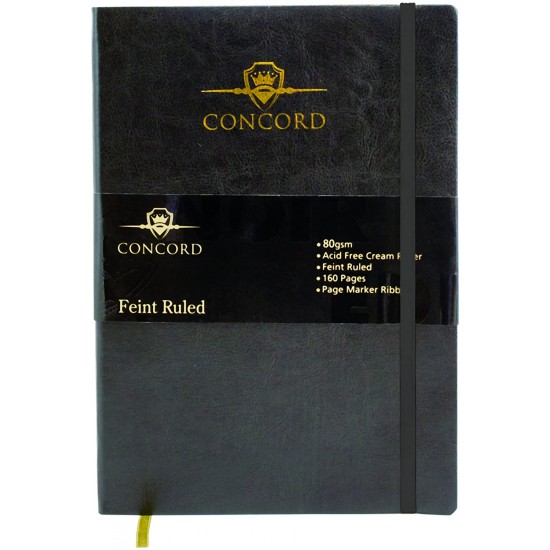 Agenda Pukka Pads Notebook Concord Selected B5, dictando, 160 pag, hartie 90 g, coperti piele eco