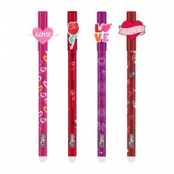Set 4 pixuri Strigo cerneala cu stergere, LOVE FOREVER