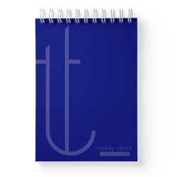 Blocnotes, Trendy blue, cu spira, A5, 70 file, dictando