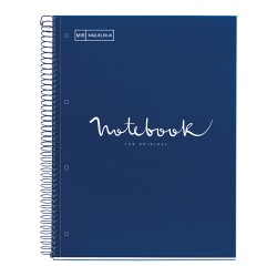 Caiet cu spira, Miquelrius, Emotion, A4, dictando, 80 file, coperta carton dur, albastru Caiet cu spira, Miquelrius, Emotion, A4, dictando, 80 file, coperta carton dur, albastru