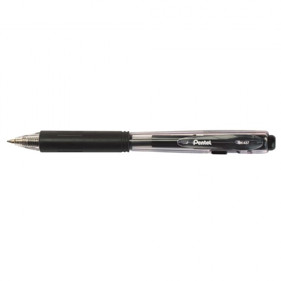 Pix cu mecanism, Pentel, BK-437, 0.7 mm, plastic, negru Pix cu mecanism, Pentel, BK-437, 0.7 mm, plastic, negru