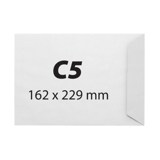 Plic C5, 162 x 229 mm, alb, gumat, 80 g/mp, 500 bucati/cutie Plic C5, 162 x 229 mm, alb, gumat, 80 g/mp, 500 bucati/cutie