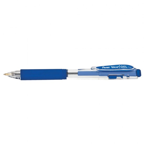 Roller cu gel, Pentel, Wow!Gel, 0.7 mm, plastic, albastru Roller cu gel, Pentel, Wow!Gel, 0.7 mm, plastic, albastru