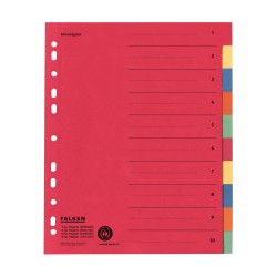 Separatoare carton 240x297 index color 230g 10 bucati/set, A4, rezistente Separatoare carton 240x297 index color 230g 10 bucati/set, A4, rezistente
