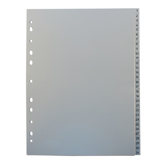 Separatoare Noki, din plastic, cu index 1-31 Separatoare Noki, din plastic, cu index 1-31