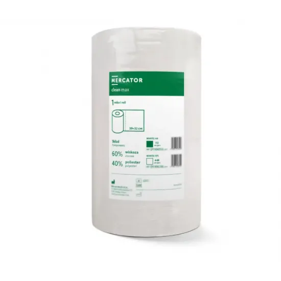 Laveta profesionala de curatare, Clean Max 44 m/ rola, Alb