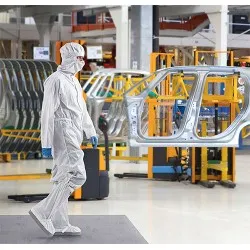 Covoras antibacterian tratat cu proprietăți dezinfectante Sticky Mat, Alb, 45 x 115 cm