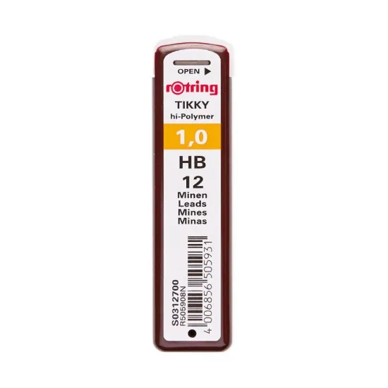 Mine creion mecanic Rotring, 1 mm , HB, 12 bucati/cutie Mine creion mecanic Rotring, 1 mm , HB, 12 bucati/cutie