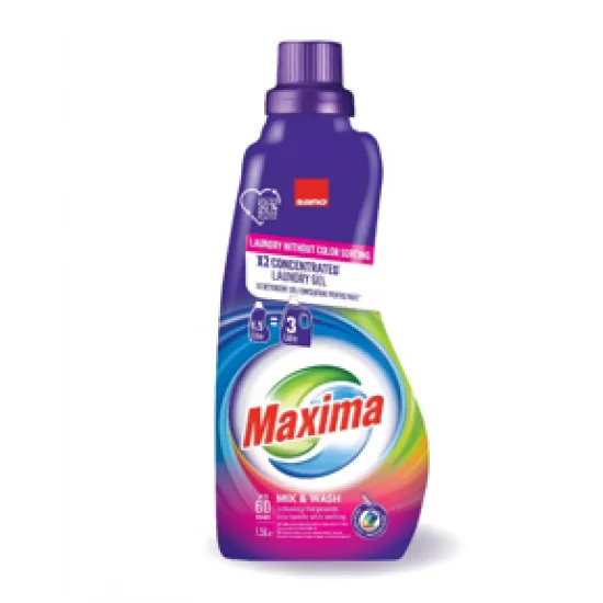 Sano Maxima Mix & Wash - Detergent gel pentru rufe DUBLU – CONCENTRAT, 1.5 L Sano Maxima Mix & Wash - Detergent gel pentru rufe DUBLU – CONCENTRAT, 1.5 L